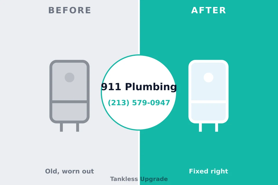 Before and after: plumbing repair West Orange, TX